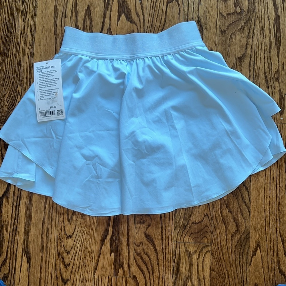 lululemon athletica Court Rival High-Rise Skirt Powder Blue PWBE Size 4 Long NWT - Picture 6 of 7